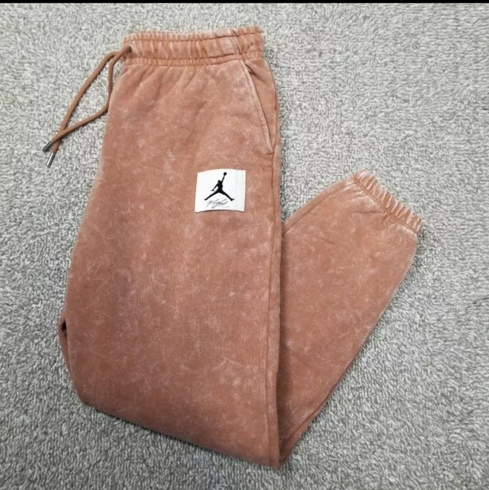 Air Jordan Size Large Men Statement Fleece Washed Brown Sweatpants DR3089-215